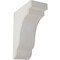 Ekena Millwork 3 1/2"W x 7 1/4"D x 9 1/2"H Bedford Wood Vintage Decor Bracket, Chalk Dust White BKTWD04X07X10BEWH - alternate 1